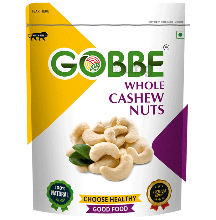Gobbe Whole Cashew Nuts - Kaju (200gm Each)