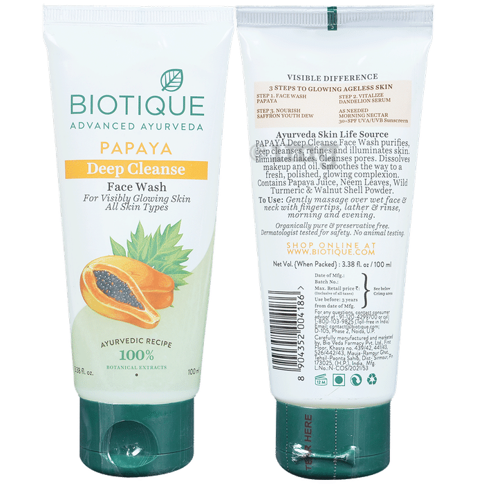 Biotique Papaya Deep Cleanse Face Wash