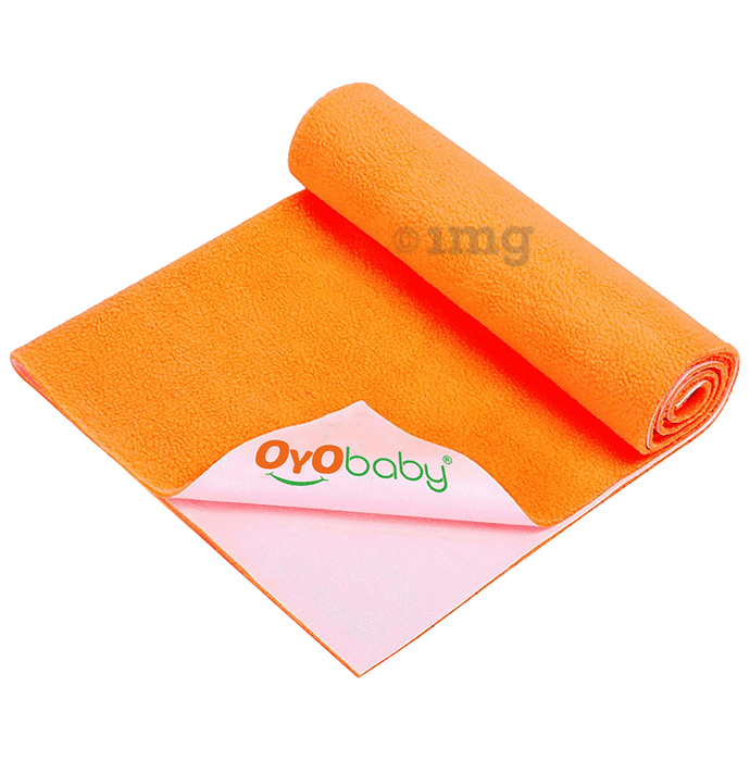 Oyo Baby Waterproof Bed Protector Baby Dry Sheet Medium Peach