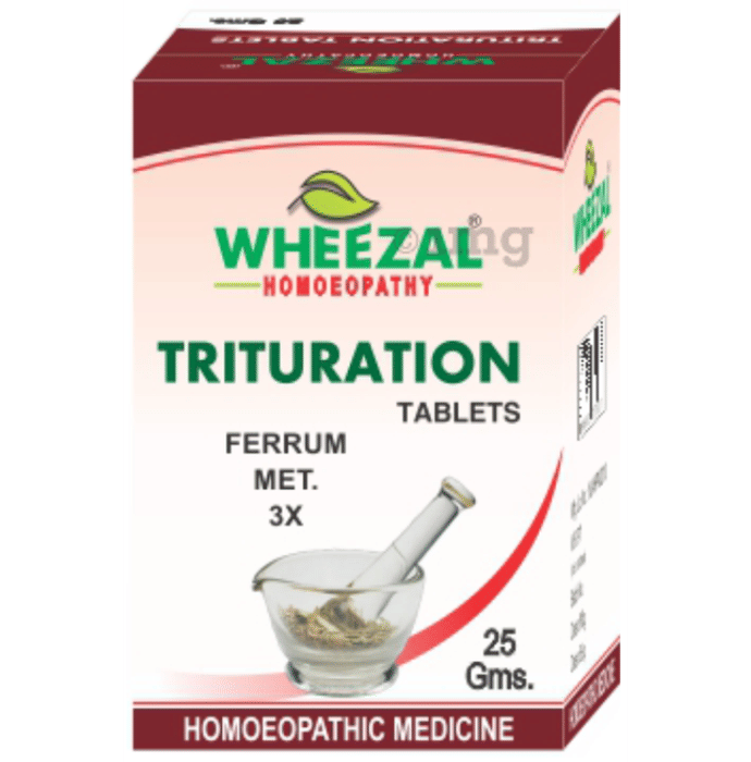 Wheezal Ferrum Met. Trituration Tablet 3X Buy bottle of 25.0 gm