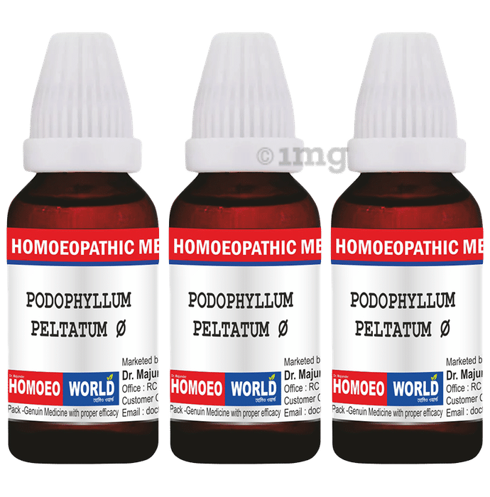 Dr. Majumder Homeo World  Podophyllum Peltatum Mother Tincture (30ml Each) Q