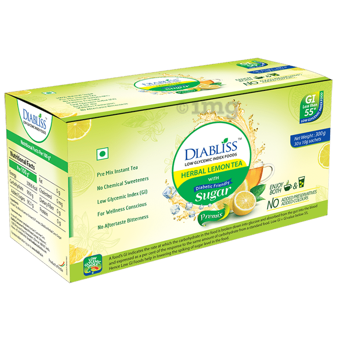 Diabliss Low Glycemic Index Foods Herbal Lemon Tea Sachet (10gm Each)