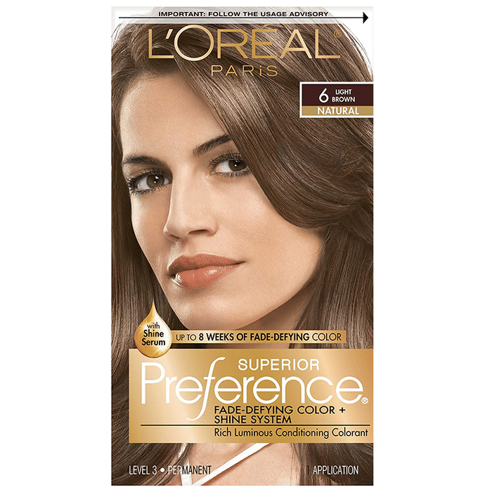 Loreal Superior Preference Fade Defying Color + Shine System Light Brown