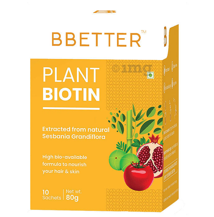 BBetter Plant Biotin 10000mcg Sachet (8gm Each)