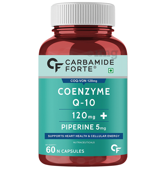 Carbamide Forte Coenzyme Q10, 120mg + Piperine 6mg Vegetarian Capsule