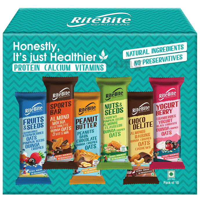 RiteBite Nutrition Bar with 4gm Protein Assorted