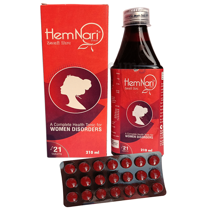HemNari Combo Pack of Syrup 210ml Each and 21 Tablet
