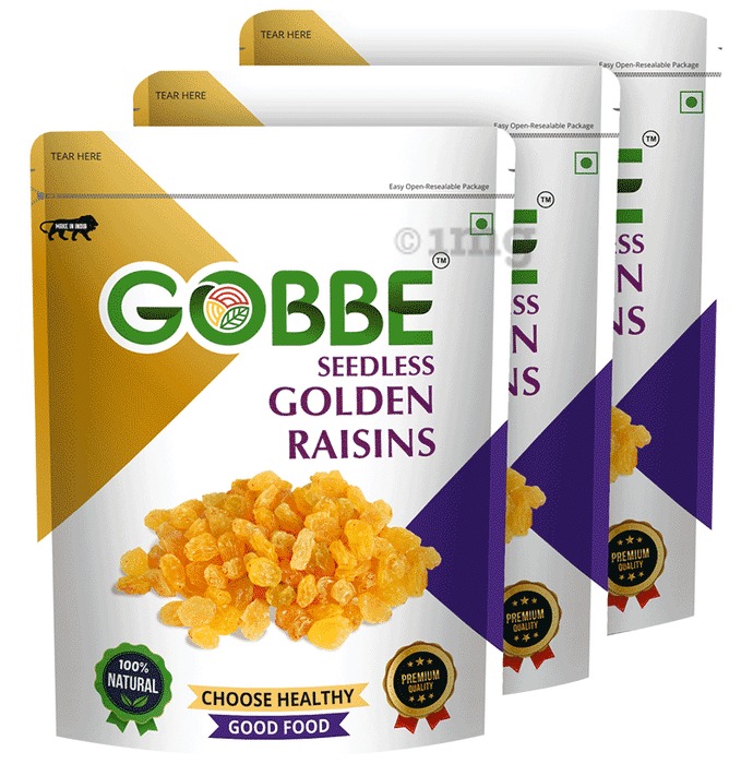 Gobbe Seedless Golden Raisins (200gm Each)