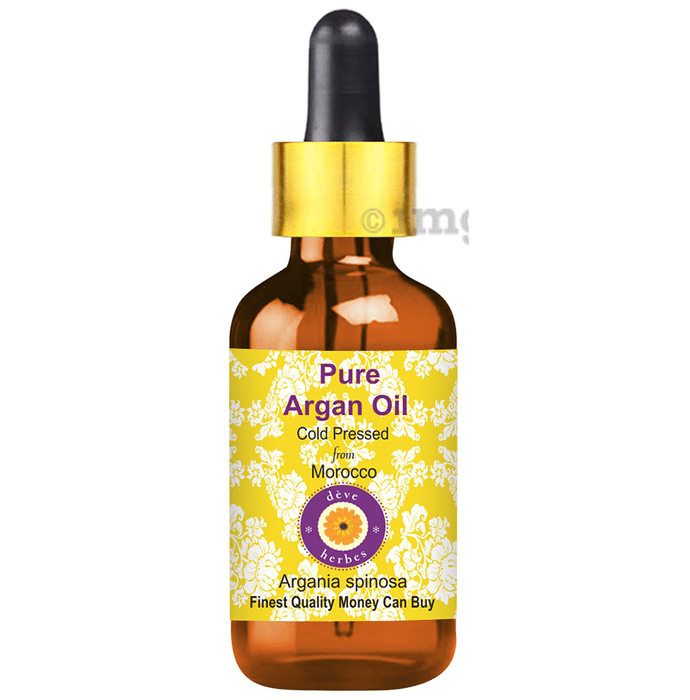 Deve Herbes Pure Argan/Morrocan/Argania Spinosa Cold Pressed Oil with Dropper