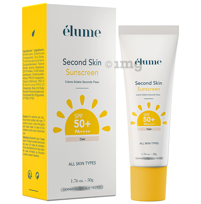 Elume Second Skin Sunscreen SPF 50+ PA++++ Clair