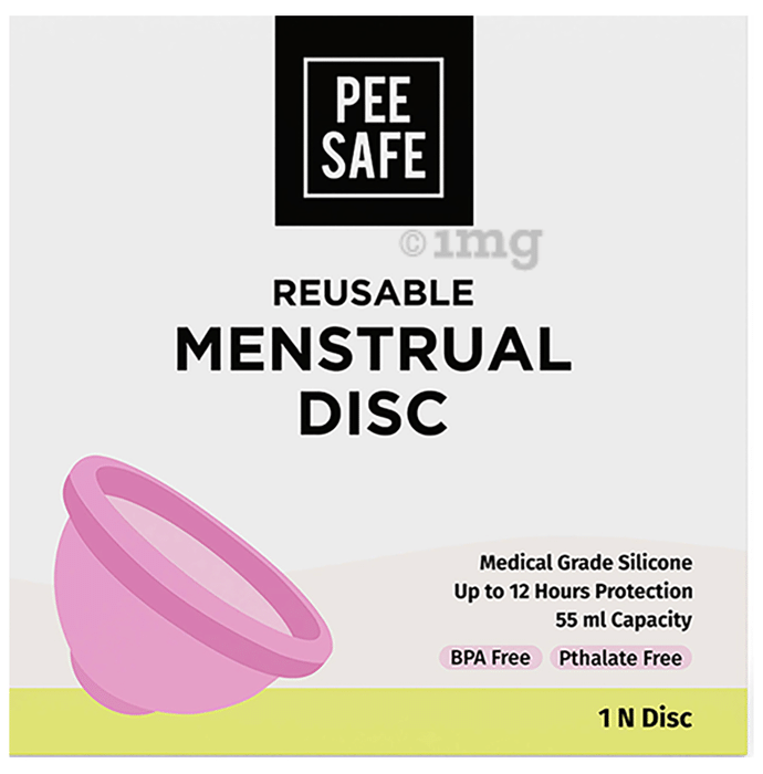Pee Safe Reusable Menstrual Disc 55ml with Spandex Storage Pouch