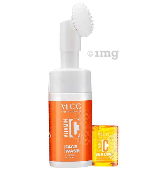 VLCC Combo Pack of Vitamin C Night Serum (30ml) & Vitamin C Foaming