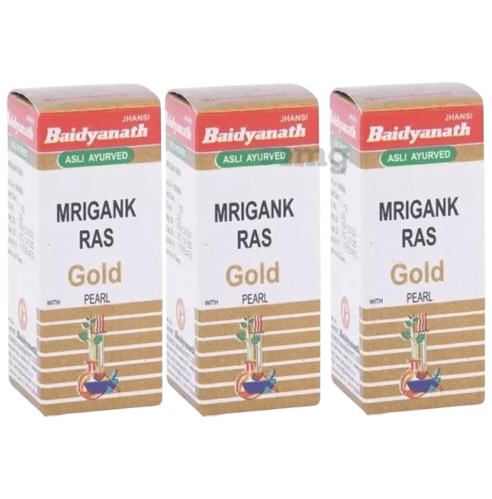 Baidyanath (Jhansi) Mrigank Ras with Gold Pearl Powder (1gm Each)