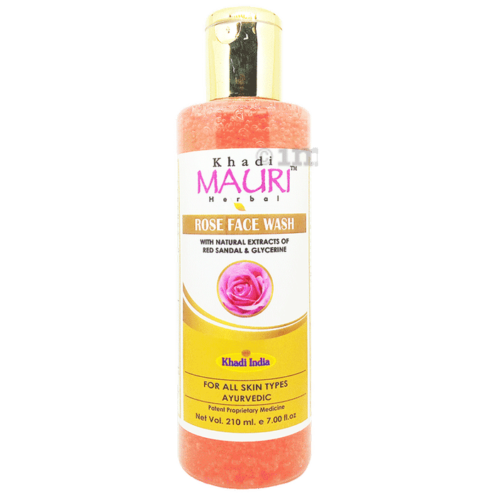Khadi Mauri Herbal Rose Face Wash (210ml)