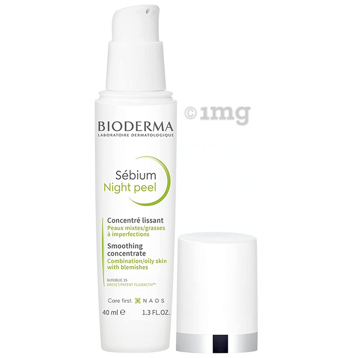Bioderma Sebium Night Peel Smoothing Concentrate | Reduces Spots & Blemishes | For Combination/Oily Skin