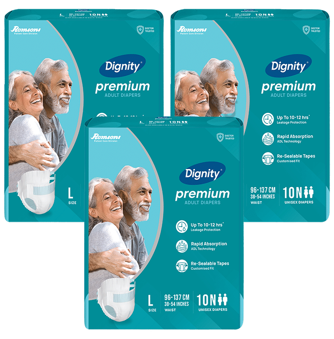 Dignity Premium Adult Diaper (10 Each) Large
