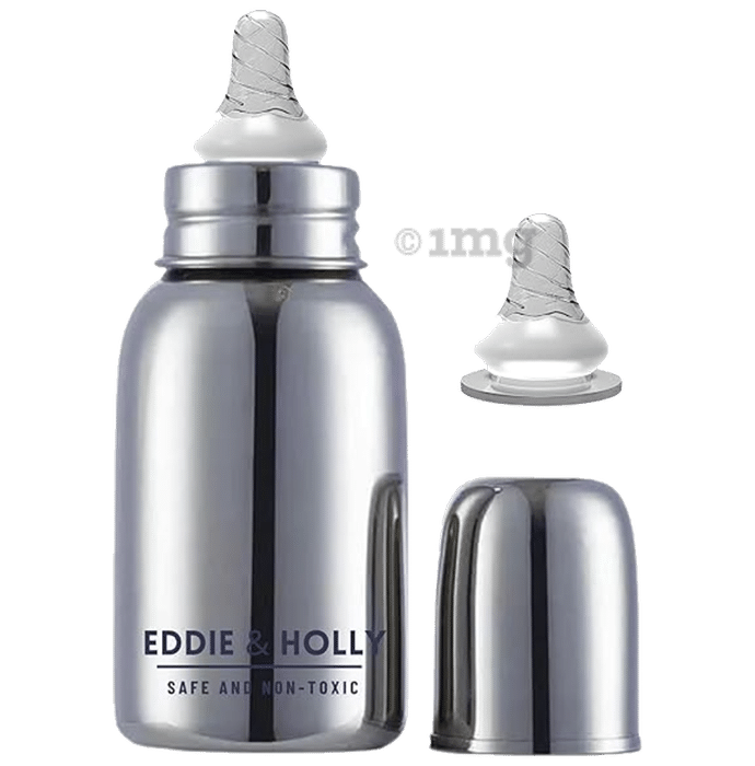 Eddie & Holly Stainless Steel Feeding Bottle Premium, Anti-Colic & BPA Free