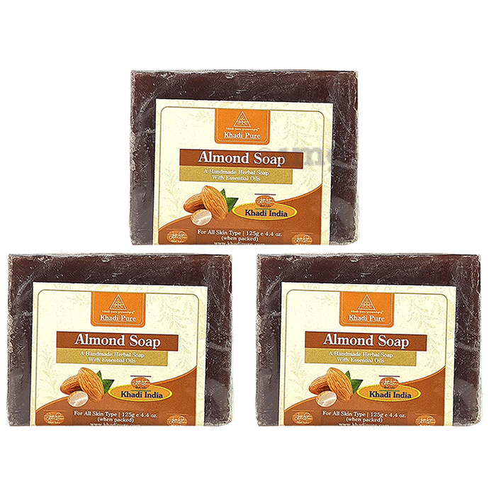 Khadi Pure Almond Soap (125gm Each)