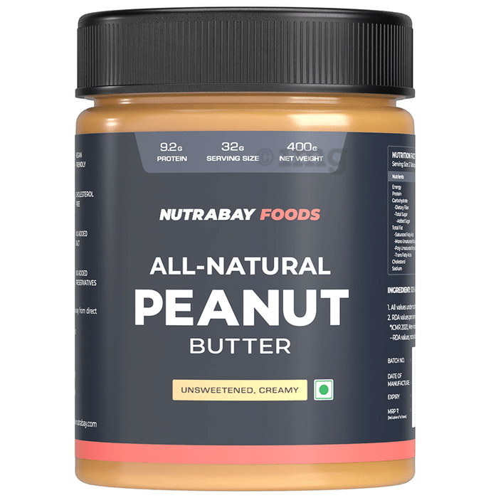 Nutrabay Foods All-Natural Peanut Butter Unsweetened Creamy