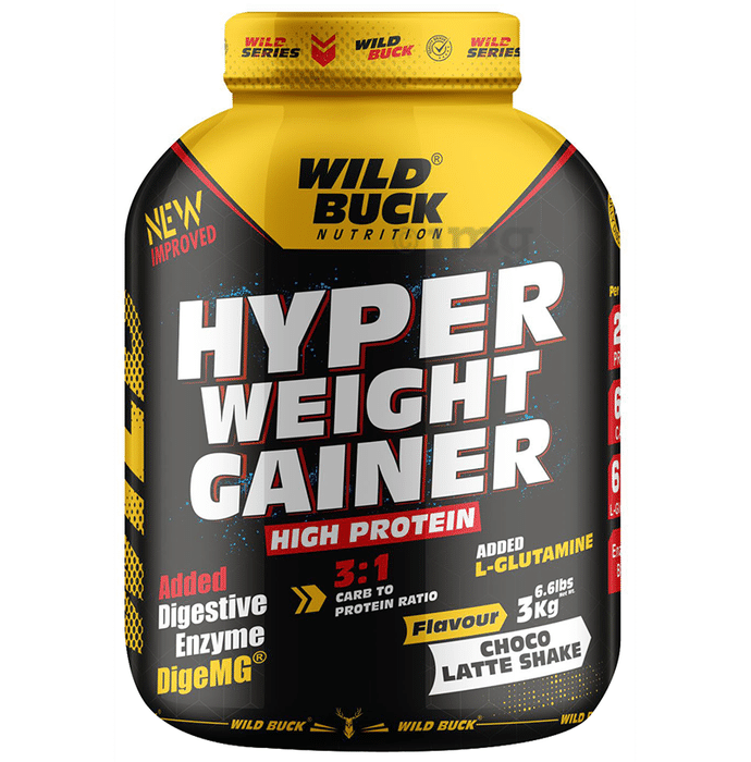 Wild Buck Hyper Weight Gainer Powder Choco Latte Shake