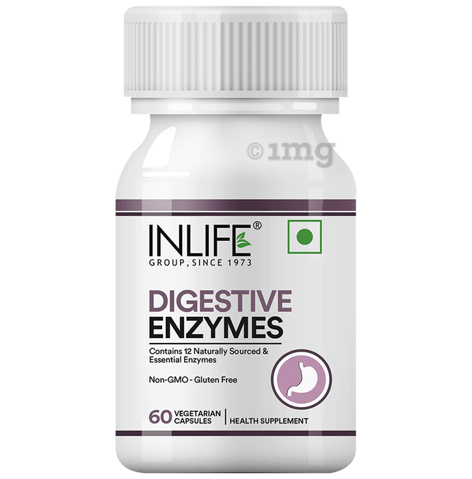 Inlife Digestive Enzymes for Healthy Digestion | Vegetarian Capsule