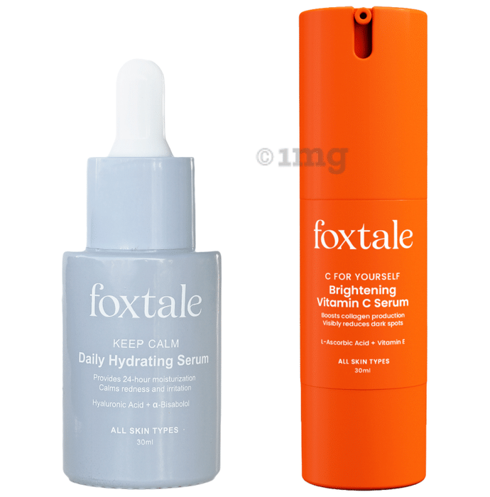 Foxtale Combo Pack of Daily Hydrating and Brightening Vitamin C Serum (30ml Each)