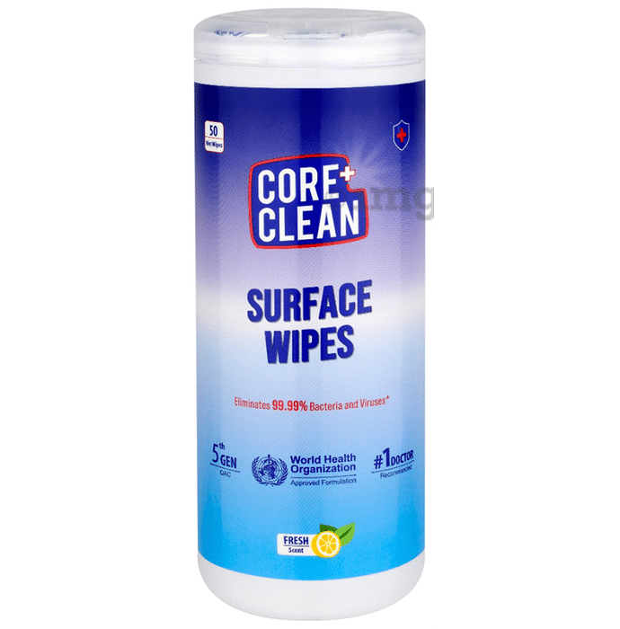 Core Clean Surface Wipes (50 Each) Fresh Scent