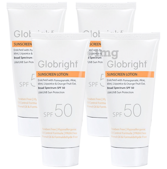 Globright Sunscreen Lotion SPF 50 (50ml Each)