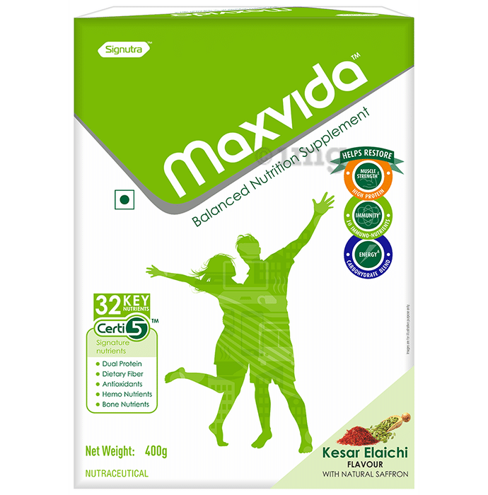 Maxvida Supplement for Haemoglobin Formation & Immunity | Flavour Kesar Elaichi Powder