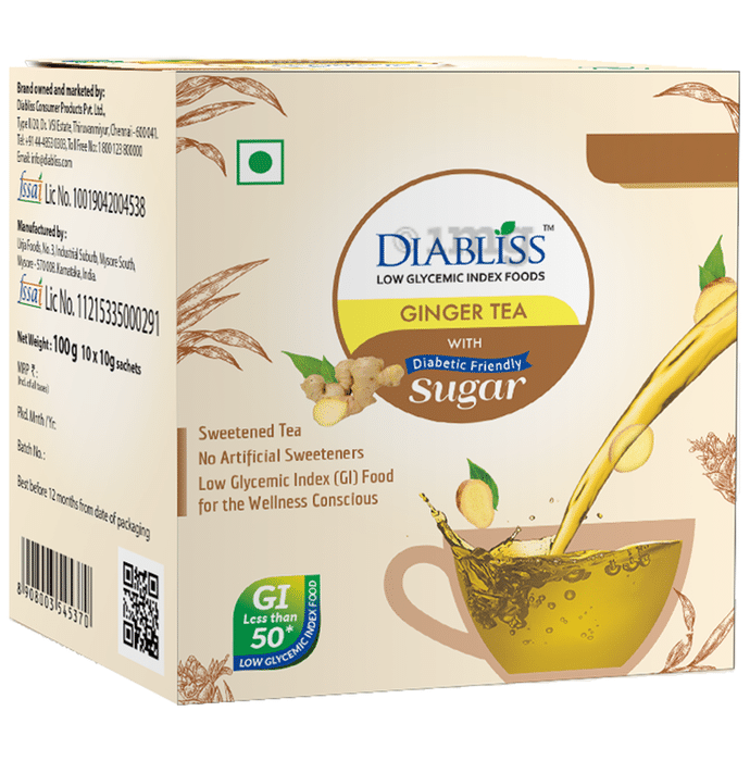 Diabliss Diabetic Friendly Ginger Tea (10gm Sachet) Sugar Free
