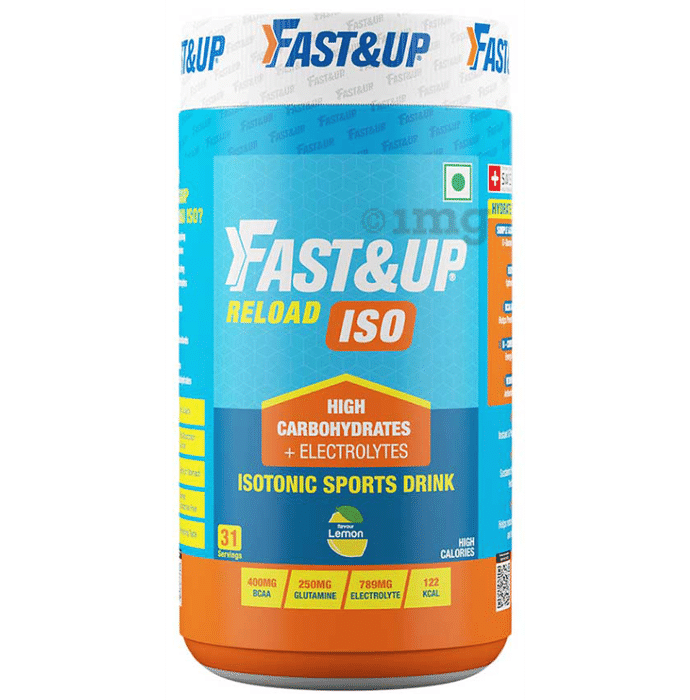 Fast&Up Reload Isotonic Sports Drink with High Carbohydrates and Electrolytes Lemon