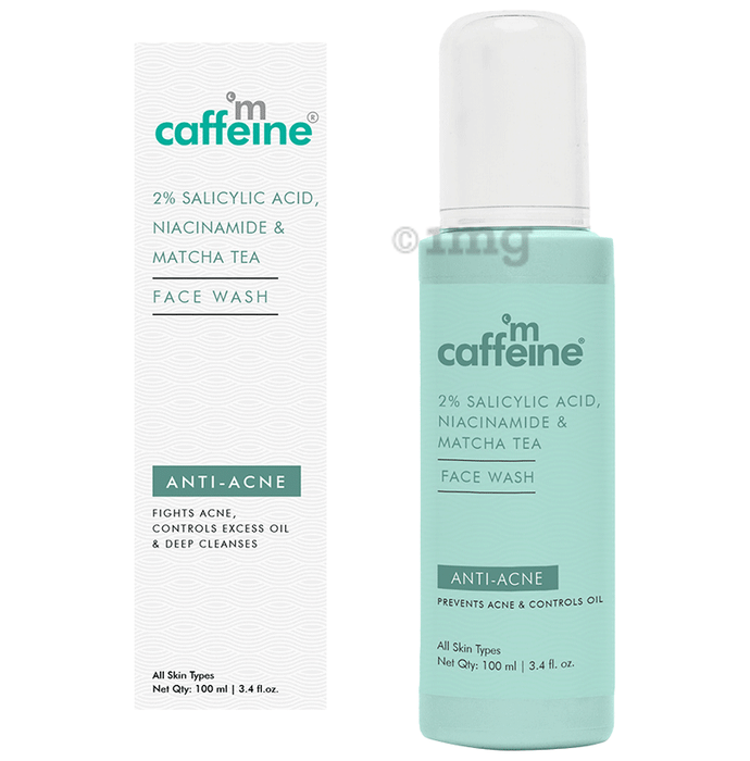 mCaffeine 2% Salicylic Acid Niacinamide & Matcha Tea Face Wash