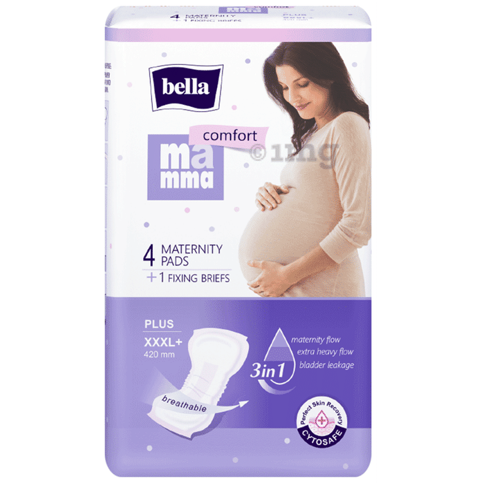 Bella Mamma Comfort 4 Maternity Pads + 1 Fixing Briefs Plus XXXL+
