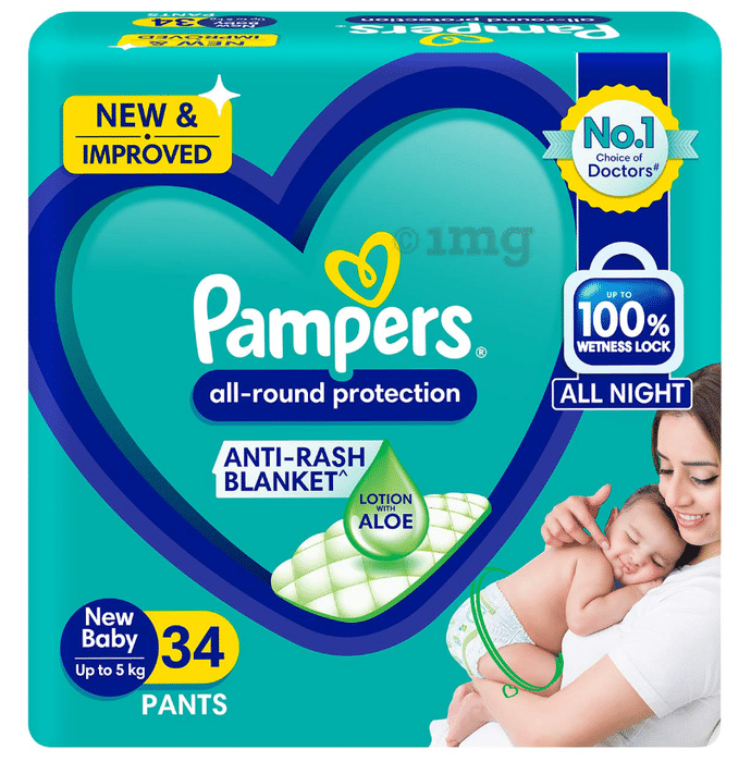 Pampers All-Round Protection Anti Rash Blanket NB Lotion with Aloe Vera