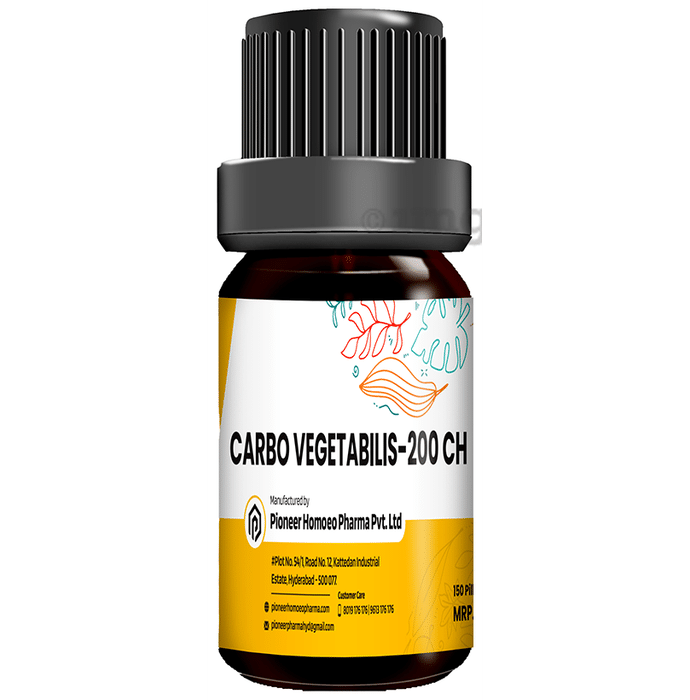 Pioneer Pharma Carbo Vegetabilis Globules Pellet Multidose Pills 200 CH