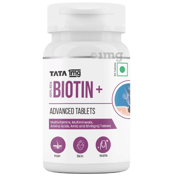 Tata 1mg Biotin + Advanced Tablet for Healthy and Strong Hair