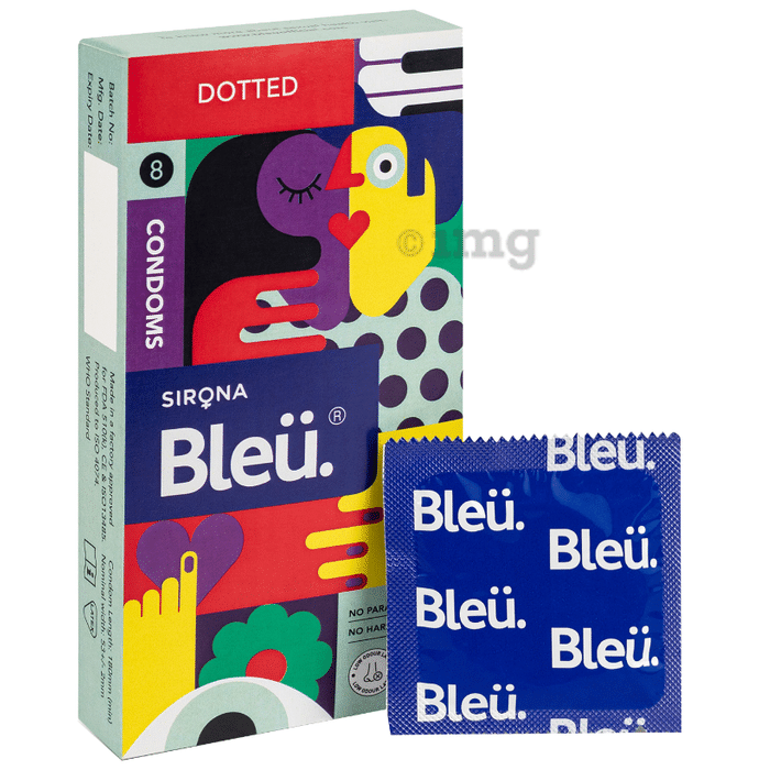 Bleu Dotted Condom