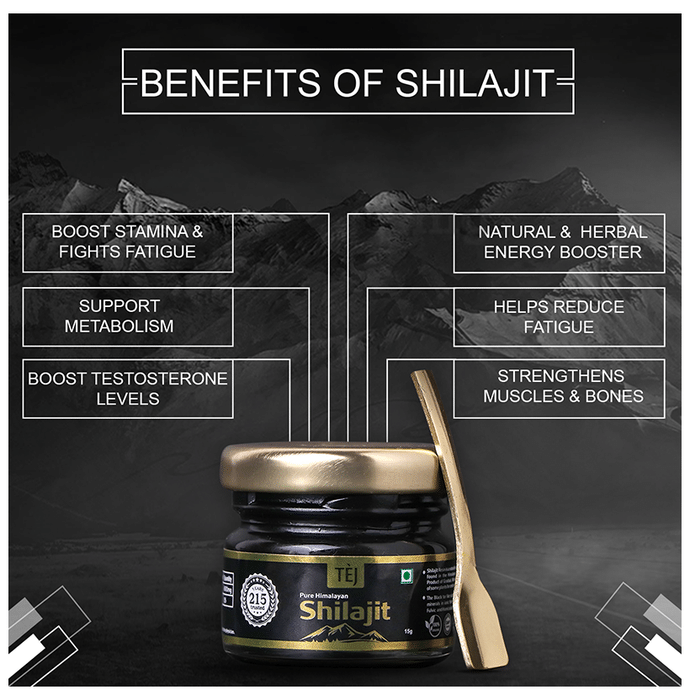 Tej Pure Himalayan Shilajit Resin Buy bottle of 15.0 gm Resin at