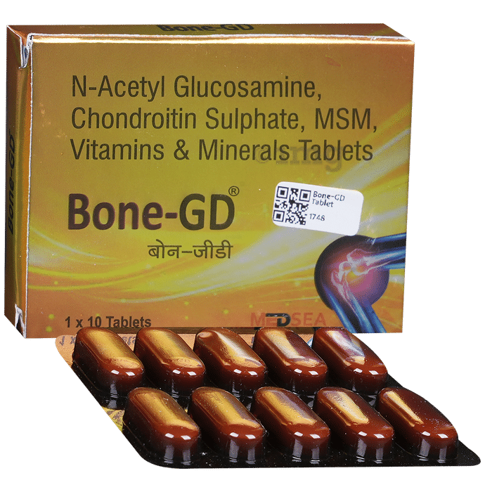 Bone-GD Tablet with Glucosamine, Chondroitin, MSM, Vitamins & Minerals