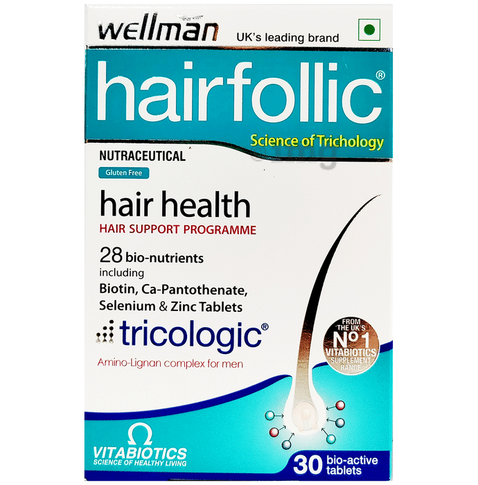 Wellman Hairfollic Hair Supplement Tablet Gluten Free