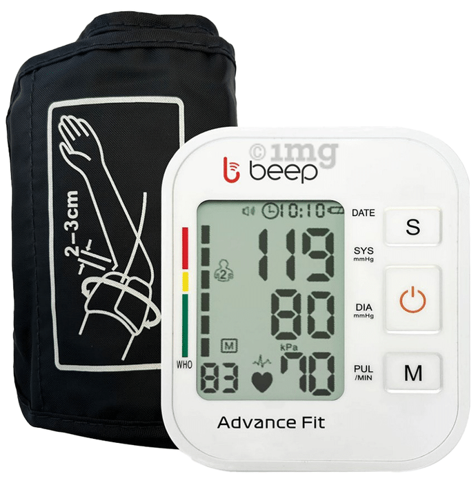 Beep Digital Blood Pressure Monitor-  Advance Features with 3 Color Change and Backlit
