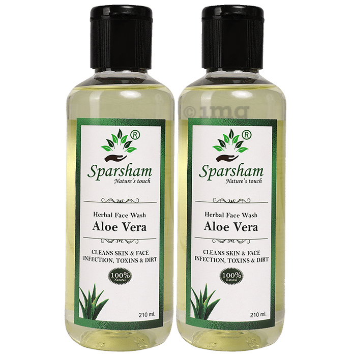 Sparsham Aloe Vera Herbal Face Wash (210ml Each)