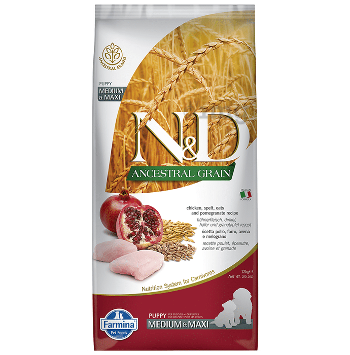Farmina Pet Foods N&D Ancestral Grain for Puppy Medium & Maxi Breed