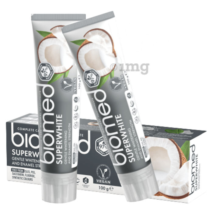 Biomed Complete Care Natural Toothpaste (100gm Each) Superwhite Buy 1 Get 1 Free