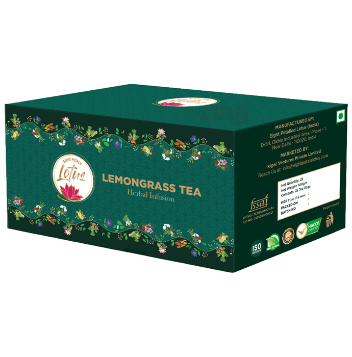 Eight Petals Lotus Lemongrass Tea Herbal Infusion (4gm Each)