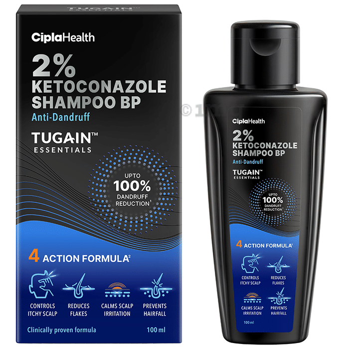Tugain Essentials 2% Ketoconazole Anti Dandruff Shampoo