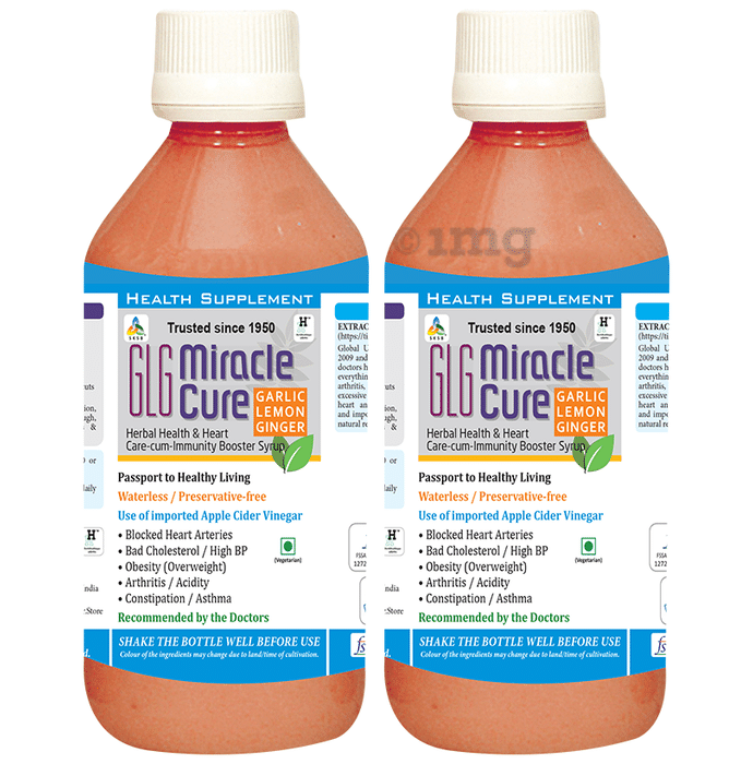 SKSB Garlic Lemon Ginger Miracle Cure Syrup (225ml Each)