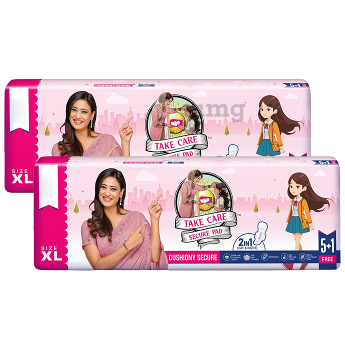 Take Care Cushiony Secure Sanitary Pad (6 Each) XL