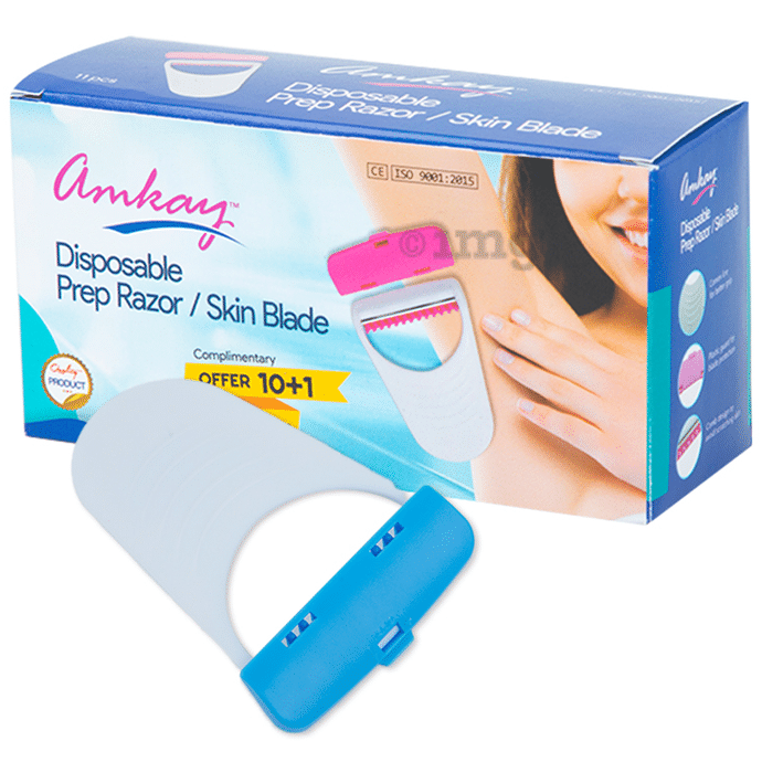 Amkay Disposable Prep Razor / Skin Blade-Essential for Surgical Skin Prep