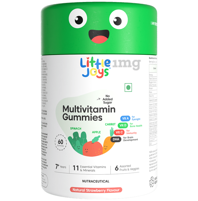 Little Joys Multivitamin Gummies for 7+ Years Natural Strawberry No Added Sugar
